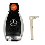 Locked Oem Mercedes Benz Keyless Remote Fob 4B + Uncut KR55WK49046 (shp). Fixed Price $129.75.