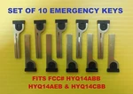 Set Of 10 Smart Remote Emergency Key Insert Fits Fcc# HYQ14ABB HYQ14AEB HYQ14CBB. Fixed Price $45.49.