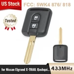 2 Button Remote Key Fob For Nissan Micra Navara Qashqai X-trail 5WK4 876 / 818. Fixed Price $14.11.