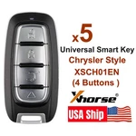 5 Xhorse XM38 For Chrysler Style Universal Remote Smart Key 4 Buttons XSCH01EN. Fixed Price $99.00.