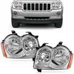 Pair Headlights For 2005-2007 Jeep Grand Cherokee Lamps Lt+rh Assembly. Fixed Price $102.82.