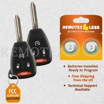 Replacement For Chrysler Jeep Dodge Keyless Entry Remote Start Car Fob Pair. Fixed Price $17.95.