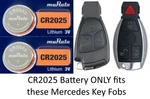 Key Fob Replacement Battery For Mercedes Smart - Murata (sony) CR2025 Pk. Fixed Price $6.29.