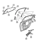 Genuine Mopar Rear Door Window Regulator Left 4574101AR. Fixed Price $163.29.