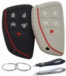 Reprotecting Silicone Rubber Key Fob Cover Compatible With 8*5, Black Grey. Fixed Price $15.69.