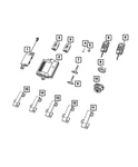 Genuine Mopar Transmitter Key 68324053AA. Fixed Price $101.60.