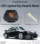 1978-1989 Porsche 930 Led Lighted Key Head & Blank (94453804101 + 91153890300). Fixed Price $83.75.
