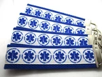 Emergency Medical Care First Responder Ribbon Strong Webbing Key Fob Wristlet. Fixed Price $6.00.