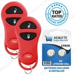Replacement For 2001-2005 Chrysler Pt Cruiser 99-05 Voyager Remote Key Fob Red. Fixed Price $24.95.