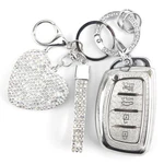Yikecase Fob Cover With Diamond Keychain Car For Hyd, Silver-heart. Fixed Price $31.23.