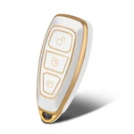 Worcas Tpu Smart Key Fob Case Protective Cover 3 Button, Gold-white. Fixed Price $17.84.