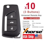 5X Xhorse For Toyota Universal Wire Remote Smart Key 3 Buttons XKTO20EN Vvdi. Fixed Price $36.95.