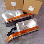 Nos New Pair Gm 92-96 Roadmaster Headlight Headlamp Lens Turn Signal Assy. Fixed Price $520.00.