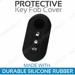 Key Fob Cover For 2012-2015 Fiat 500 Remote Protective Case Rubber Skin Jacket. Fixed Price $6.95.