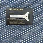 Lexus Flat Key Card - Emergency Use Code 02127. Fixed Price $11.99.