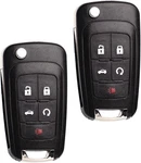 Mechanmagic Flip Key Fob Replacement Fits For Chevy Equinox Camaro Black. Fixed Price $35.21.