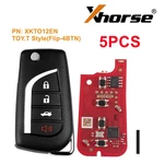 5PCS Xhorse XKTO12EN 2ND Universal Vvdi Wired Remote Key For Toyota 4 Buttons. Fixed Price $39.95.
