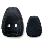 Carbon Fiber Soft Silicone Key Fob Cover For Jeep Wrangler Compass Dodge Caliber. Fixed Price $9.39.