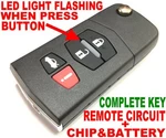 New Uncut Flip Remote For Jag S-type X350 Keyless Entry Chip Transponder Fob. Fixed Price $39.39.