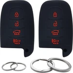 Gfdesign 2PCS Silicone 4 Buttons Key Fob Cover Remote Case Black With Red. Fixed Price $16.64.