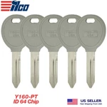 5X Ilco Transponder Key For Chrysler Y160-PT Texas Id 4D 64 Chip. Fixed Price $43.95.