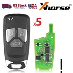5PCS Xhorse XNAU01EN For Audi Style Wireless Vvdi Universal Flip Remote Key Us. Fixed Price $59.95.
