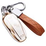 Cacacar For Tesla Fob Cover With Keychain, Size B-model X, Ivory. Fixed Price $22.29.