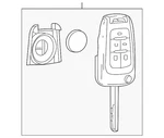 Genuine Gm Folding Door Lock And Ignition Key With Transmitter 13585206. Fixed Price $69.79.