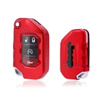 Red Soft Tpu Remote Control Flip Key Fob Cover Case For Jeep Wrangler 2018-2023. Fixed Price $15.99.