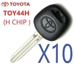 X10 Toyota TOY44H Chip Transponder Key 2014+ Top Quality Usa Seller. Fixed Price $130.00.