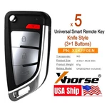 5X Xhorse Universal Remote Smart Key XSKFF0EN Knife Style 4 Buttons For Vvdi Max. Fixed Price $105.00.