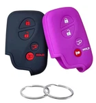 Reprotecting Silicone Rubber Key Fob Cover Compatible 7.5*4.5, Black Purple. Fixed Price $15.93.