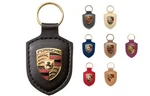 Genuine Porsche Key Chain With Metal Crest On Leather Base Different Colors. Fixed Price $61.76.