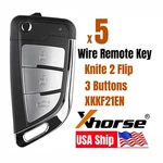 5X Xhorse Wire Remote Key Knife Flip 3 Buttons XKKF21EN For VVDI2 Mini/vvdi. Fixed Price $43.95.