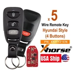 5 Xhorse Remote Universal Wire Key For Hyundai Style 3+1 Button XKHY21EN. Fixed Price $34.95.