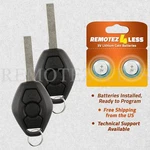 2X Remote Car Key 315MHZ W/transponder Chip ID44 For Bmw Ews Buttons. Fixed Price $19.95.