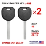 2X Transponder Key For Gm B120 B121 PCF7936AA 46 Chip High Quality. Fixed Price $15.95.