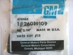Nos Gm Ignition Key Blank Deville Fleetwood #26019109. Fixed Price $21.99.