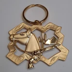 Vintage Western Horse Head, Desert Cactus, Pistol - Gold Large Statement Key Fob. Fixed Price $12.00.