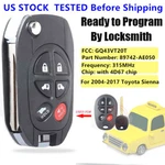 For 2004-2018 Toyota Sienna Upgraded Flip Keyless Remote Car GQ43VT20T 4D67. Fixed Price $17.82.