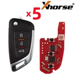 5PCS Xhorse XKKF05EN Universal Remote Key 3 Buttons For Tool And VVDI2. Fixed Price $43.95.