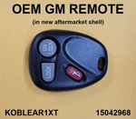 Oem Gm Truck Keyless Entry Remote Fob KOBLEAR1XT 15042968 3 Buttons In New Shell. Fixed Price $9.92.