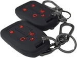 2X Silicone Smart 5 Buttons, Black(red Button) X2,MATTE Keychain. Fixed Price $17.18.