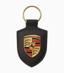 Genuine Porsche Crest Keyring Black Leather WAP-050-090-0E. Fixed Price $58.00.