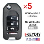 5X Keydiy Universal Car Flip Remote Wireless For Honda 4BNB10-3+1. Fixed Price $69.95.