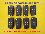 X Lot Set Of Used Locked Oem Gmc Buick Chevrolet Flip Keys Remotes 13586121. Fixed Price $112.88.