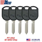 5X Ilco Transponder Key Ford H92-PT Texas Id 4D63 80 Bit Chip. Fixed Price $63.95.