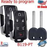 For 2015 2020 Chevy Tahoe Suburban Remote Keyless FOB+B119 Transponder. Fixed Price $21.65.