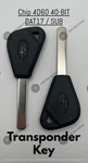2X New! Subaru Transponder Chip 4D60 (40-BIT) Ignition Car Key Replacement DAT17. Fixed Price $36.99.