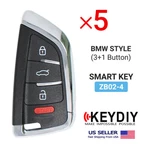 5X Keydiy Universal Smart Proximity Remote For Bmw Style 3+1 Button ZB02-4. Fixed Price $118.95.